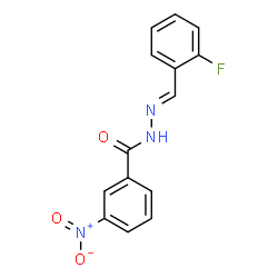 ChemSpider 2D Image | N'-[(E)-(2-Fluorophenyl)methylene]-3-nitrobenzohydrazide | C14H10FN3O3