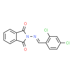 ChemSpider 2D Image | 2-[(E)-(2,4-Dichlorobenzylidene)amino]-1H-isoindole-1,3(2H)-dione | C15H8Cl2N2O2