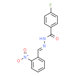 ChemSpider 2D Image | 4-Fluoro-N'-[(E)-(2-nitrophenyl)methylene]benzohydrazide | C14H10FN3O3
