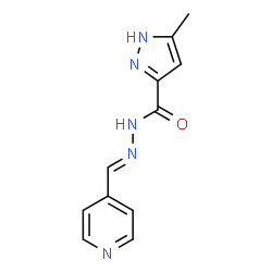 ChemSpider 2D Image | 5-Methyl-N'-[(E)-4-pyridinylmethylene]-1H-pyrazole-3-carbohydrazide | C11H11N5O