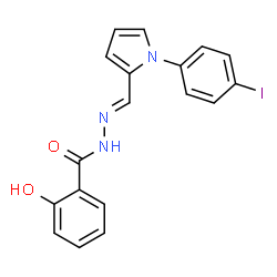 ChemSpider 2D Image | 2-Hydroxy-N'-{(E)-[1-(4-iodophenyl)-1H-pyrrol-2-yl]methylene}benzohydrazide | C18H14IN3O2