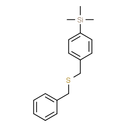 ChemSpider 2D Image | {4-[(Benzylsulfanyl)methyl]phenyl}(trimethyl)silane | C17H22SSi