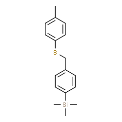 ChemSpider 2D Image | Trimethyl(4-{[(4-methylphenyl)sulfanyl]methyl}phenyl)silane | C17H22SSi