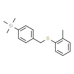 ChemSpider 2D Image | Trimethyl(4-{[(2-methylphenyl)sulfanyl]methyl}phenyl)silane | C17H22SSi