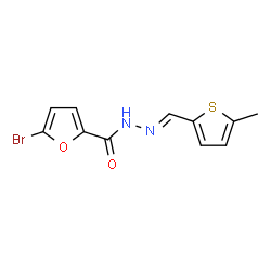 ChemSpider 2D Image | 5-Bromo-N'-[(E)-(5-methyl-2-thienyl)methylene]-2-furohydrazide | C11H9BrN2O2S