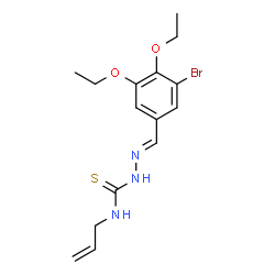 ChemSpider 2D Image | (2E)-N-Allyl-2-(3-bromo-4,5-diethoxybenzylidene)hydrazinecarbothioamide | C15H20BrN3O2S