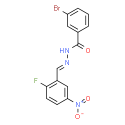 ChemSpider 2D Image | 3-Bromo-N'-[(E)-(2-fluoro-5-nitrophenyl)methylene]benzohydrazide | C14H9BrFN3O3