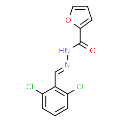 ChemSpider 2D Image | N'-[(E)-(2,6-Dichlorophenyl)methylene]-2-furohydrazide | C12H8Cl2N2O2