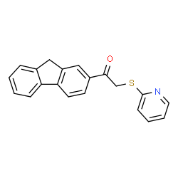 ChemSpider 2D Image | Ethanone, 1-(2-fluorenyl)-2-(2-pyridyl)thio- | C20H15NOS