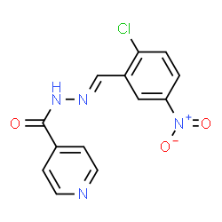 ChemSpider 2D Image | N'-[(E)-(2-Chloro-5-nitrophenyl)methylene]isonicotinohydrazide | C13H9ClN4O3