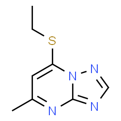 ChemSpider 2D Image | 7-(Ethylsulfanyl)-5-methyl[1,2,4]triazolo[1,5-a]pyrimidine | C8H10N4S