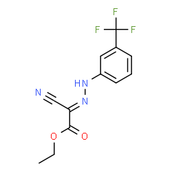 ChemSpider 2D Image | Ethyl (2E)-cyano{[3-(trifluoromethyl)phenyl]hydrazono}acetate | C12H10F3N3O2