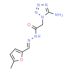 ChemSpider 2D Image | 2-(5-Amino-1H-tetrazol-1-yl)-N'-[(E)-(5-methyl-2-furyl)methylene]acetohydrazide | C9H11N7O2
