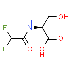 ChemSpider 2D Image | N-(Difluoroacetyl)-L-serine | C5H7F2NO4
