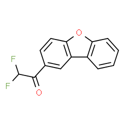 ChemSpider 2D Image | 1-(Dibenzo[b,d]furan-2-yl)-2,2-difluoroethanone | C14H8F2O2