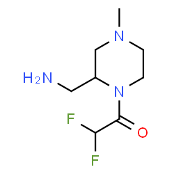 ChemSpider 2D Image | 1-[2-(Aminomethyl)-4-methyl-1-piperazinyl]-2,2-difluoroethanone | C8H15F2N3O