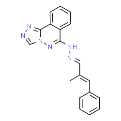 ChemSpider 2D Image | 6-{(2E)-2-[(2E)-2-Methyl-3-phenyl-2-propen-1-ylidene]hydrazino}[1,2,4]triazolo[3,4-a]phthalazine | C19H16N6