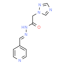ChemSpider 2D Image | N'-[(E)-4-Pyridinylmethylene]-2-(1H-1,2,4-triazol-1-yl)acetohydrazide | C10H10N6O