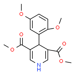 ChemSpider 2D Image | Dimethyl 4-(2,5-dimethoxyphenyl)-1,4-dihydro-3,5-pyridinedicarboxylate | C17H19NO6
