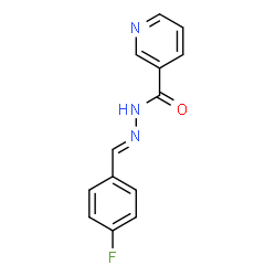 ChemSpider 2D Image | N'-[(E)-(4-Fluorophenyl)methylene]nicotinohydrazide | C13H10FN3O