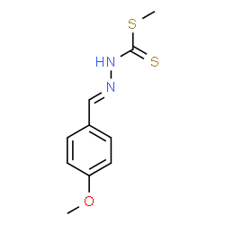 ChemSpider 2D Image | Methyl (2E)-2-(4-methoxybenzylidene)hydrazinecarbodithioate | C10H12N2OS2