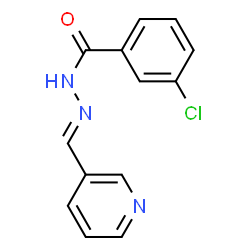 ChemSpider 2D Image | 3-Chloro-N'-[(E)-3-pyridinylmethylene]benzohydrazide | C13H10ClN3O