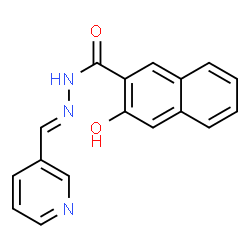 ChemSpider 2D Image | 3-Hydroxy-N'-[(E)-3-pyridinylmethylene]-2-naphthohydrazide | C17H13N3O2