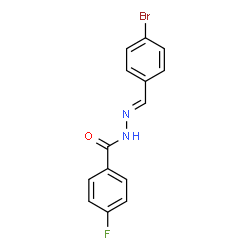 ChemSpider 2D Image | N'-[(E)-(4-Bromophenyl)methylene]-4-fluorobenzohydrazide | C14H10BrFN2O