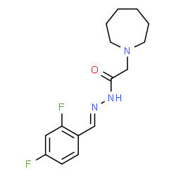 ChemSpider 2D Image | 2-(1-Azepanyl)-N'-[(E)-(2,4-difluorophenyl)methylene]acetohydrazide | C15H19F2N3O