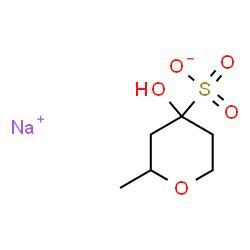 ChemSpider 2D Image | Sodium 4-hydroxy-2-methyltetrahydro-2H-pyran-4-sulfonate | C6H11NaO5S