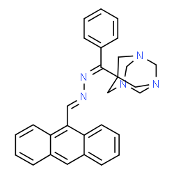ChemSpider 2D Image | 7-[(Z)-[(2E)-(9-Anthrylmethylene)hydrazono](phenyl)methyl]-1,3,5-triazatricyclo[3.3.1.1~3,7~]decane | C29H27N5