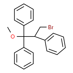 ChemSpider 2D Image | (3-Bromo-1-methoxy-1,2-diphenylpropyl)benzene | C22H21BrO