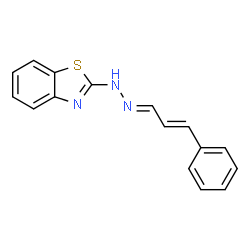 ChemSpider 2D Image | 2-{(2E)-2-[(2E)-3-Phenyl-2-propen-1-ylidene]hydrazino}-1,3-benzothiazole | C16H13N3S