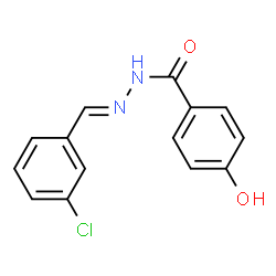 ChemSpider 2D Image | N'-[(E)-(3-Chlorophenyl)methylene]-4-hydroxybenzohydrazide | C14H11ClN2O2