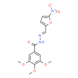 ChemSpider 2D Image | 3,4,5-Trimethoxy-N'-[(E)-(5-nitro-2-furyl)methylene]benzohydrazide | C15H15N3O7