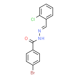 ChemSpider 2D Image | 4-Bromo-N'-[(E)-(2-chlorophenyl)methylene]benzohydrazide | C14H10BrClN2O