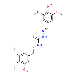 ChemSpider 2D Image | N'',N'''-Bis[(E)-(3,4,5-trimethoxyphenyl)methylene]thiocarbonohydrazide | C21H26N4O6S