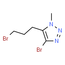 ChemSpider 2D Image | 4-Bromo-5-(3-bromopropyl)-1-methyl-1H-1,2,3-triazole | C6H9Br2N3
