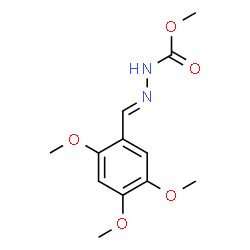 ChemSpider 2D Image | Methyl (2E)-2-(2,4,5-trimethoxybenzylidene)hydrazinecarboxylate | C12H16N2O5