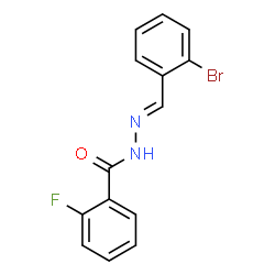 ChemSpider 2D Image | N'-[(E)-(2-Bromophenyl)methylene]-2-fluorobenzohydrazide | C14H10BrFN2O