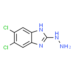 ChemSpider 2D Image | 5,6-Dichloro-2-hydrazino-1H-benzimidazole | C7H6Cl2N4