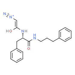 ChemSpider 2D Image | (Z)-2-Hydroxy-2-({(2S)-1-oxo-3-phenyl-1-[(3-phenylpropyl)amino]-2-propanyl}amino)ethenediazonium | C20H23N4O2