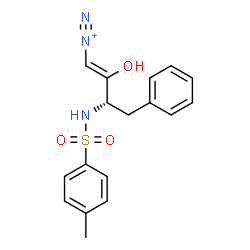 ChemSpider 2D Image | (1Z,3S)-2-Hydroxy-3-{[(4-methylphenyl)sulfonyl]amino}-4-phenyl-1-butene-1-diazonium | C17H18N3O3S