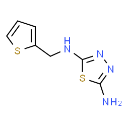 ChemSpider 2D Image | N-(2-Thienylmethyl)-1,3,4-thiadiazole-2,5-diamine | C7H8N4S2