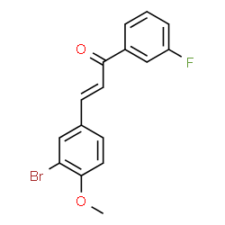 ChemSpider 2D Image | (2E)-3-(3-Bromo-4-methoxyphenyl)-1-(3-fluorophenyl)-2-propen-1-one | C16H12BrFO2