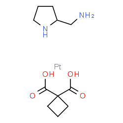 ChemSpider 2D Image | cyclobutane-1,1-dicarboxylic acid; platinum; pyrrolidin-2-ylmethanamine | C11H20N2O4Pt