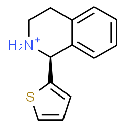 ChemSpider 2D Image | (1S)-1-(2-Thienyl)-1,2,3,4-tetrahydroisoquinolinium | C13H14NS