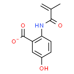 ChemSpider 2D Image | 5-Hydroxy-2-(methacryloylamino)benzoate | C11H10NO4