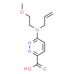 ChemSpider 2D Image | 6-[Allyl(2-methoxyethyl)amino]-3-pyridazinecarboxylic acid | C11H15N3O3