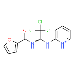 ChemSpider 2D Image | 2-{[(1R)-2,2,2-Trichloro-1-(2-furoylamino)ethyl]amino}pyridinium | C12H11Cl3N3O2